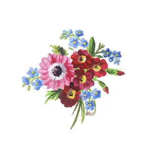 Polyanthus: Anemones, polyanthus and forget-me-nots