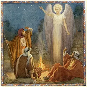 Ghostly: An angel appears before three shepherds