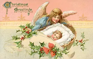 Inspirational: Angel over Child Asleep