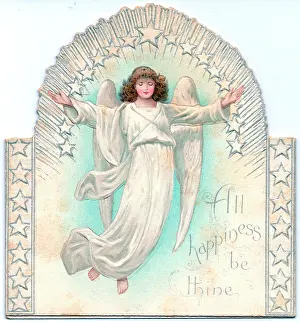 Thine: Angel on a Christmas card