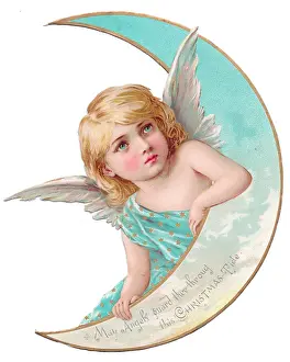 Cherubic: Angel on a Christmas card