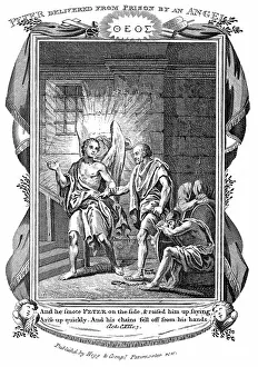 1808: Angel delivering St Peter from prison while the