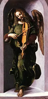 Napoletano: An Angel in Green with a Vielle