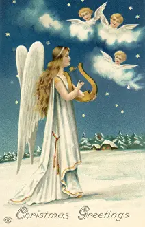 Peek: Angel with Lyre in Snow