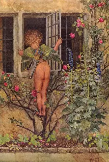 Quiver: Angel Opening Window, by E F Brickdale