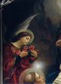 Friary: Angel with Pink Roses