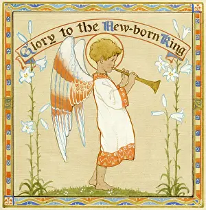 Flutes: An angel playing a flute