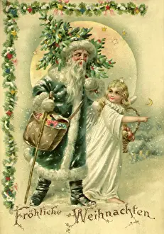 Suited: Angel and Santa with Tree