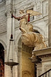 Virgen: Angel statue, Catedral de la Asuncion, Jaen, Andalusia