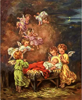 Crib: Angels and Baby Jesus