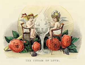 Sickly: Angels eating a glass of cream