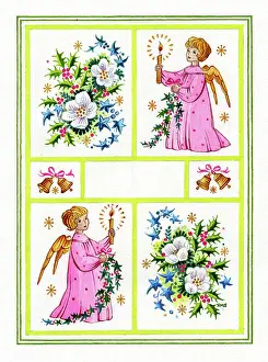 Sprays: Angels holding lighted candles