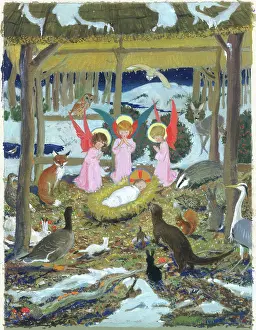 Angels with Holy Baby and animals
