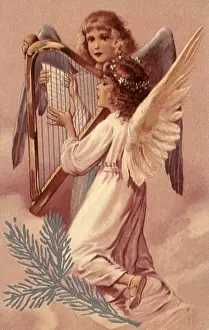 Inspirational: Angels Playing Harp