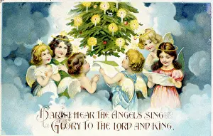 Retrographics Limited: Angels singing round a Christmas tree