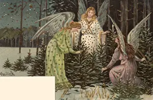 Pines: Three Angels with Small Pines