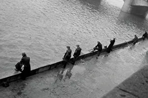 Anglers: Anglers on the River Seine, Paris