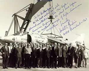 P1127: Anglo-American Conference group in front of a P1127