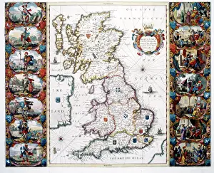 Northumbria: Anglo-Saxon Heptarchy Map of the Kingdoms of England