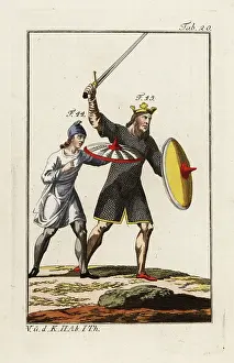Anglo Saxon: Anglo Saxon king and equerry in battle