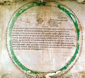 Surround: Anglo-Saxon map of 900s showing a flat earth and