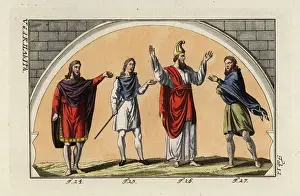 Anglo Saxon: Anglo Saxon men wearing mantles