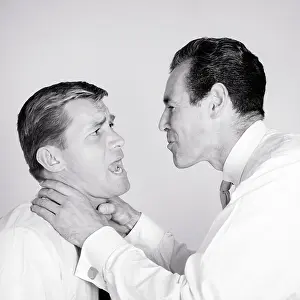 Crr001: Two Angry Arguing Businessmen Head To Head Hands