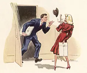 Humerous: Angry Husband returns Home from Work