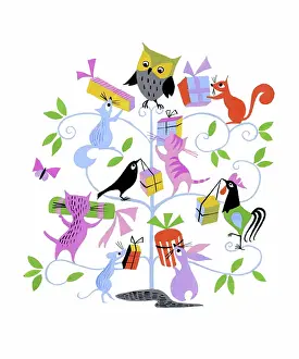 Esme: Animals bringing presents to Owl