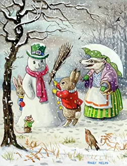 Snowmen: Animals Building a Snowman