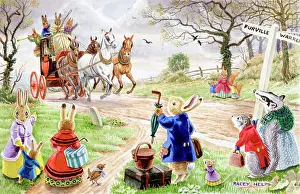 Badgers: Animals Hailing a Coach