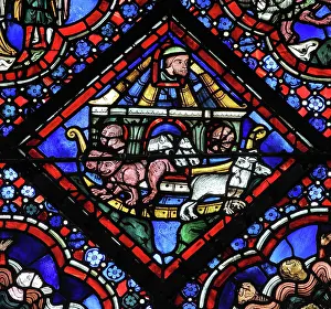Ararat: Animals leaving the ark, Life of Noah stained