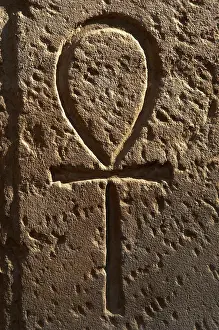 Crux: Ankh or key of life. Relief