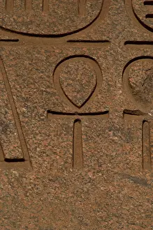 Crux: Ankh or key of life. Relief
