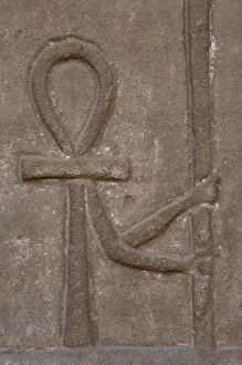 Crux: Ankh. Relief. Temple of Horus. Edfu. Egypt