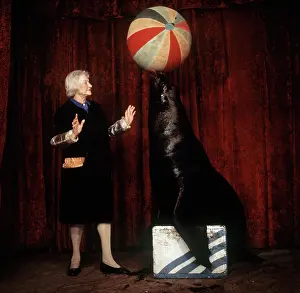 Tamer: Anna Durova and a sea lion, 1973