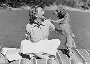 Annabella: Annabella with poodle, 1938