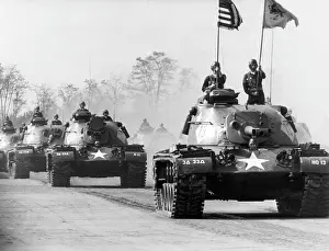 Hanau: Anniversary parade of the 3rd US armored division in Hanau
