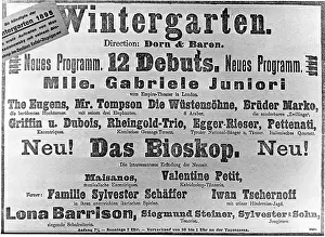 Announcement: Announcement of the first public screening, 1895