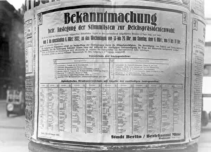 Ballot: Announcement on the layout of the voting lists