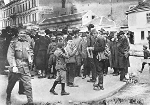 Beaming: Announcement of the mobilization in Belgrade, 1914