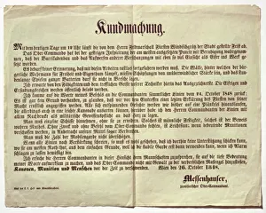 Announcements: Announcement of the Vienna High Commander Wenzel