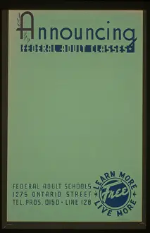 Announcing: Announcing federal adult classes Learn more - live more