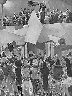 Megaphone: Announcing a royal birth, 1923