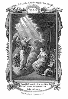 Annunciation: The Annunciation. The archangel Gabriel appearing