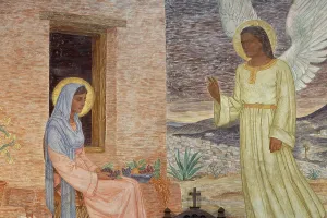 Loreto: Annunciation fresco, Chapel of Our Lady of Loreto