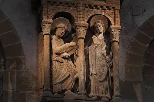 Fides: Annunciation high relief, transept, Abbatiale
