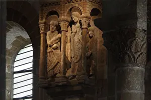 Fides: Annunciation high relief, transept, Abbatiale