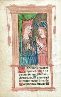 Rien: The Annunciation illustration: Parisian Book of Hours
