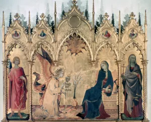 Annunciation: The Annunciation and Two Saints Artist: Simone Martini